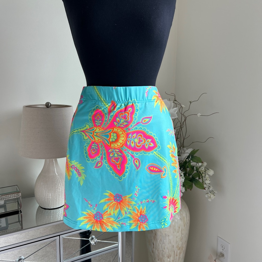 Gretchen Scott Designs Turquoise Floral Pencil Skirt - Picture 3 of 8